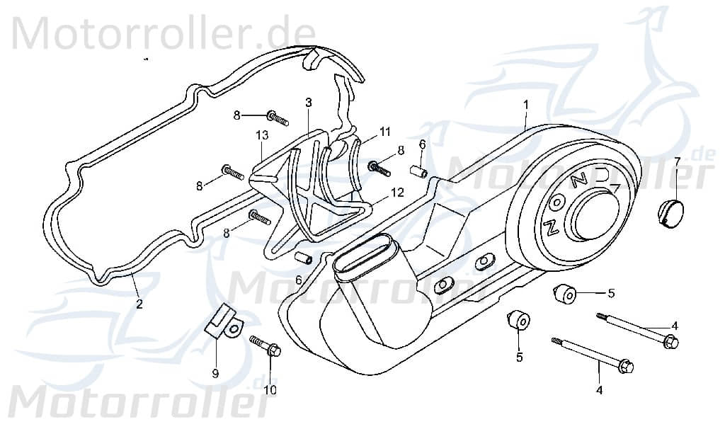 Kurbelgehäuse links Tongjian Motorgehäuse Buggy 250ccm 4Takt Motorroller.de Motorblock 250ccm-4Takt Strassenbuggy 250 I+II Ersatzteil Service