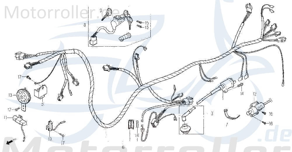Zündkerzenstecker 90° 5K kurz komplett 3070A-SC1-9500