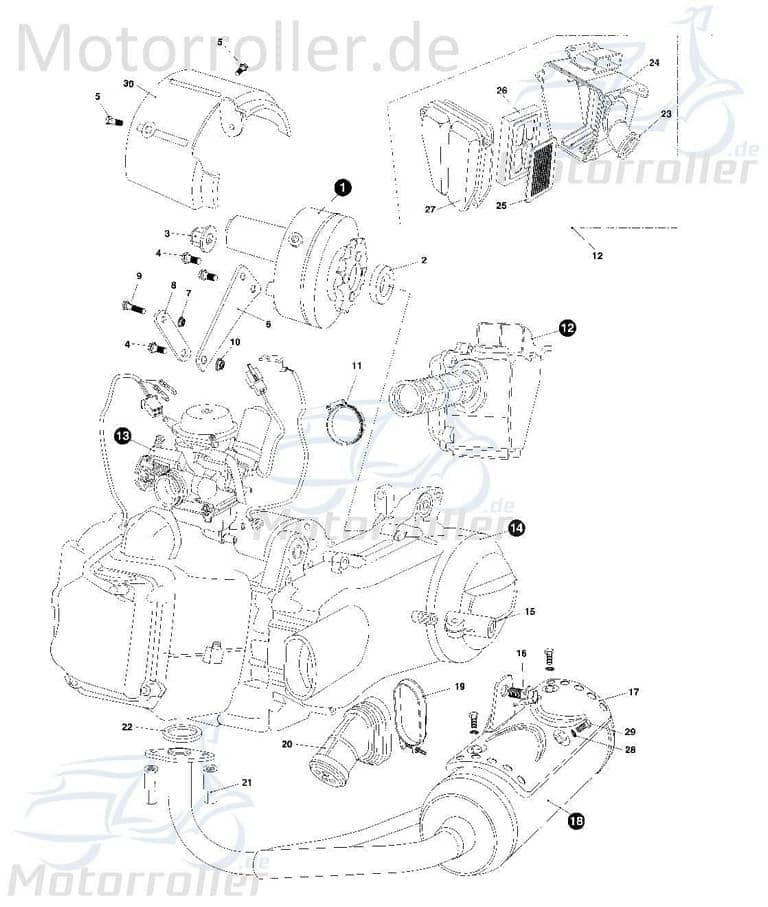 Rückwärtsganggetriebe 23 Zähne Tongjian Buggy 150ccm 4Takt Motorroller.de Rückwärtsgetriebe 150ccm-4Takt Strassenbuggy 150 II Ersatzteil Service