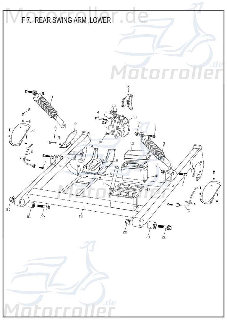 PGO Bremssattel hinten Bugrider 250 Bremszange Brems-Zange B74066000000 Motorroller.de Brems-Sattel Bremshalterung Bremsblock Brems-Block Buggy