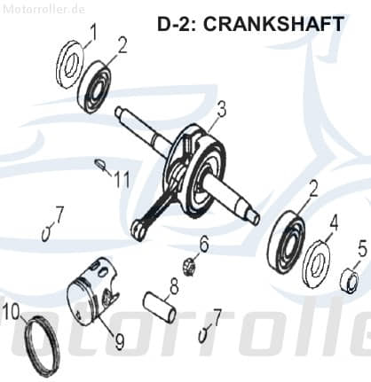 AEON Sicherung Kolbenbolzen Cobra 50 Quad ATV 50ccm 2Takt Motorroller.de Sicherungsring Sicherungsclip Kolbenbolzensicherung Minarelli liegend UTV
