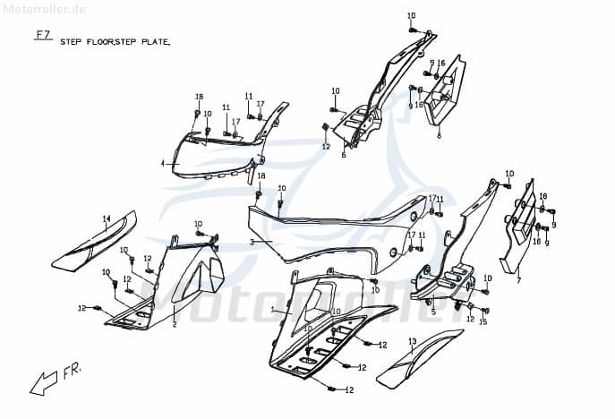 Verkleidung Trittstufe hinten links M2624020650