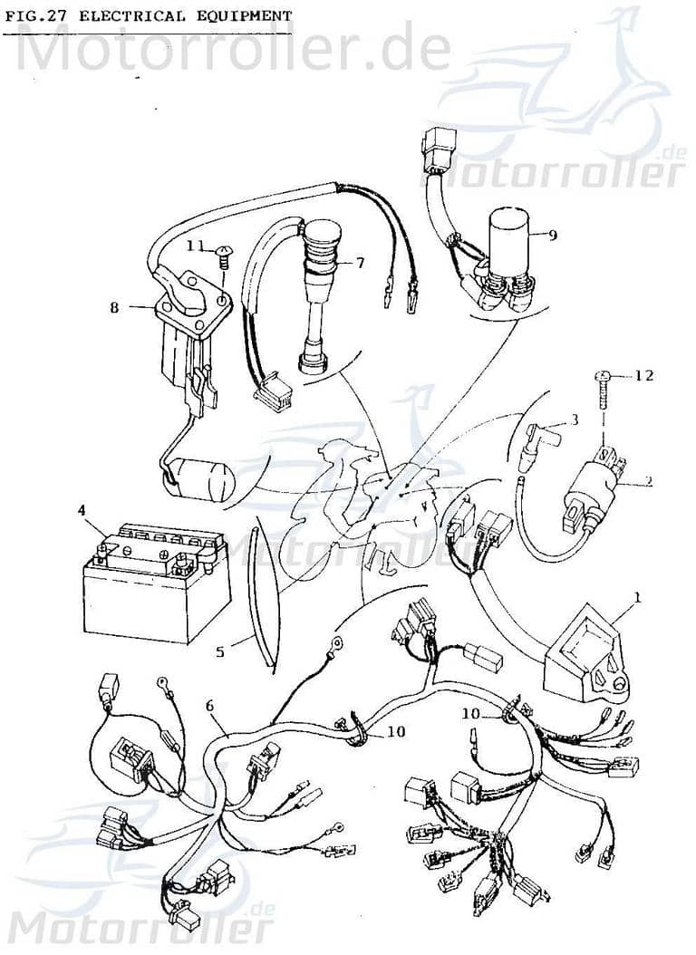 CPI Zündspule für 2 Stecker 50ccm 2Takt CQJ-96200BMAT000 Motorroller.de Zündkabel Zündung Zündmodul Kerzenstecker Zünd-Kabel Zünd-Spule Kerzen-Stecker