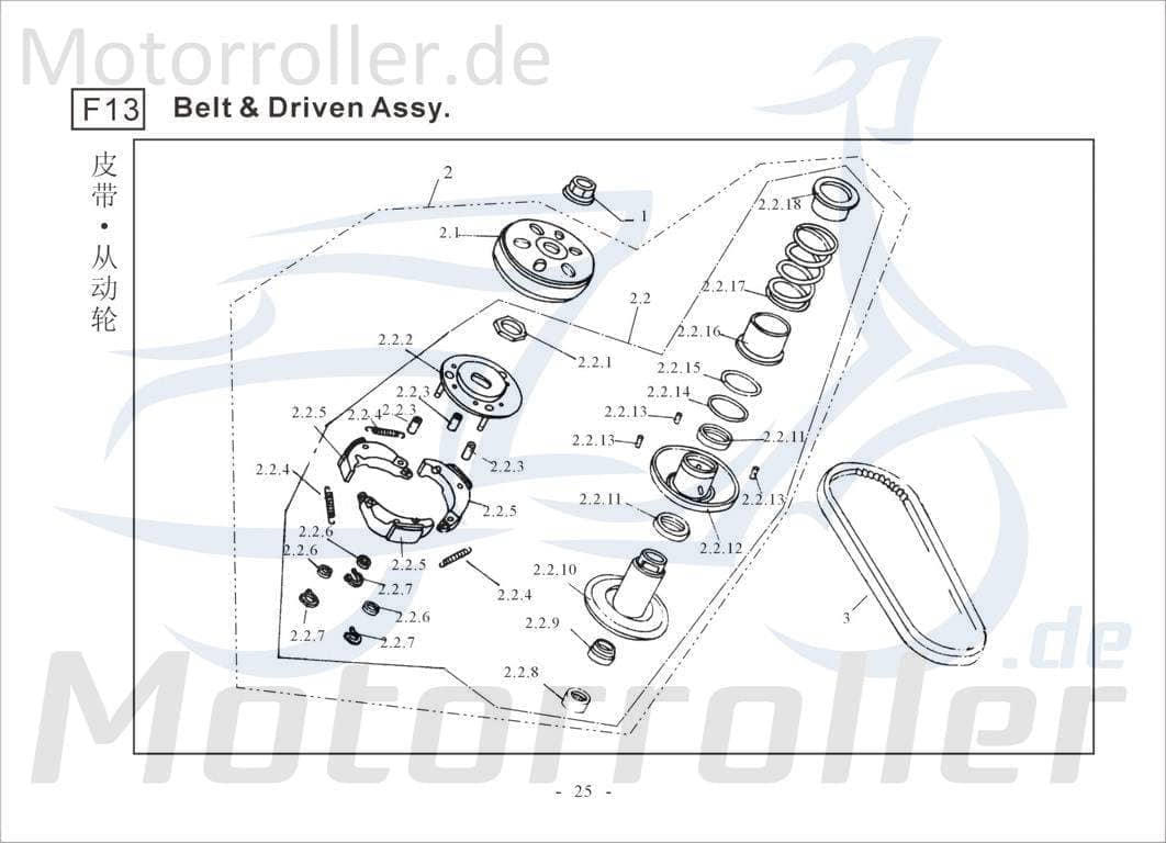 Keilriemen Zahnriemen 729x17.7x30 Qinjiang TS139QMB100009-Qinjiang