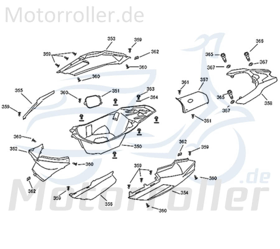 Kreidler Florett 2.0 50 City GEPÄCKTRÄGER 50ccm 2Takt 81200-F22-9000-FCS4 Motorroller.de schwarz glänzend Topcase-Halterung Kofferträger Gepäck-Träger