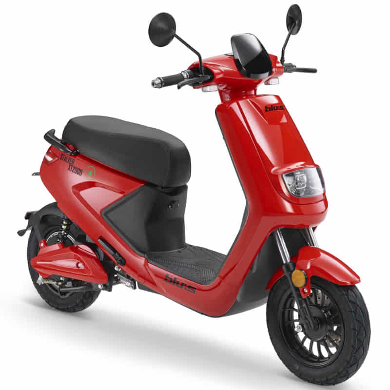 Elektroroller 25 km/h Scoody Blu:s XT2000 rot 950 W – Premium-Service