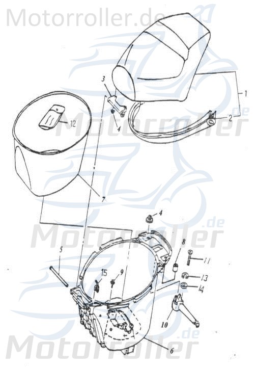 Adly Sitzbank Super Sonic 50 Sattel Fahrersitz 50ccm 2Takt Motorroller.de Sitz-Bank Doppelsitzbank Einzelsitz Einzelsitzbank 100ccm-2Takt Scooter