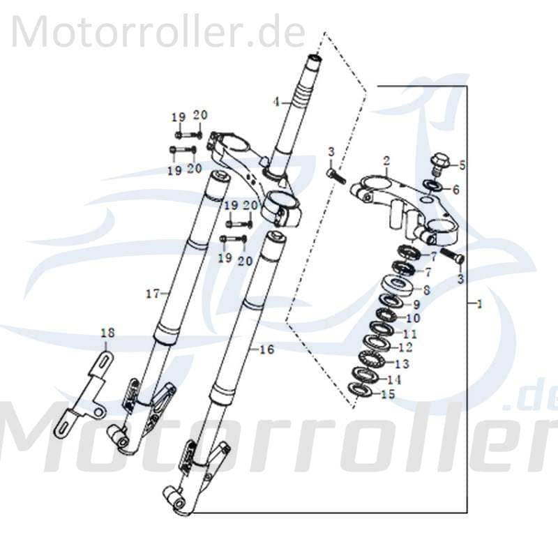 Unterlegscheibe Vorderradgabel Motorroller Rex 91453