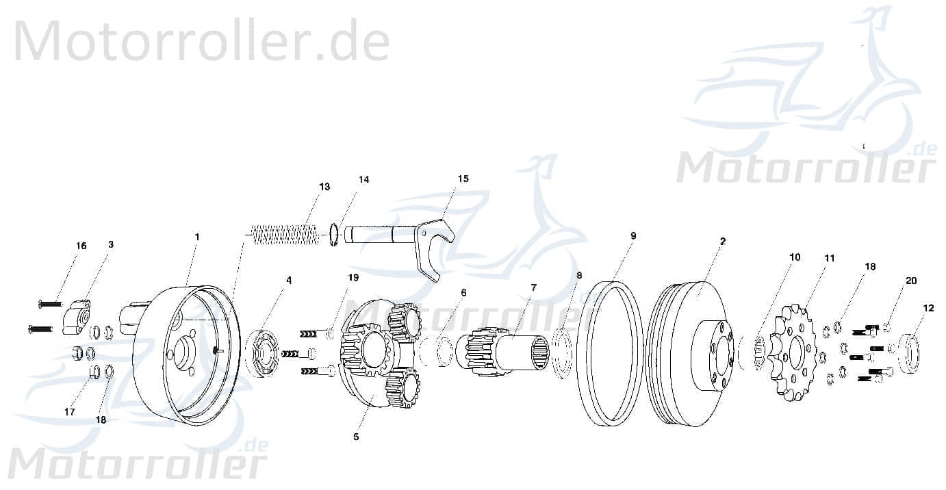 Buchse Tongjian Strassenbuggy 150 II Hülse 150ccm 4Takt Motorroller.de Distanzhülse Lagerbuchse Distanz-Hülse Distanzbuchse Passhülse Passbuchse