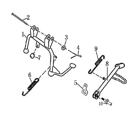 Seitenständer Länge 255mm 12Zoll + 13 Zoll 706746