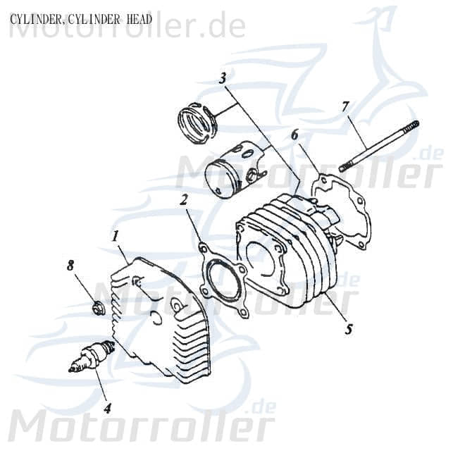 Dichtsatz Zylinder 2Teilig-2Takt 50ccm 43731