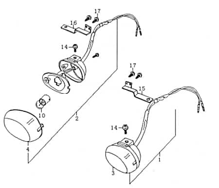 Blinkerhalter links Rex RS450 Blinkerhalterung 50ccm 4Takt Motorroller.de Blinkerbefestigung Blinker-Halterung Blinker-Befestigung Blinkerhaltergummi
