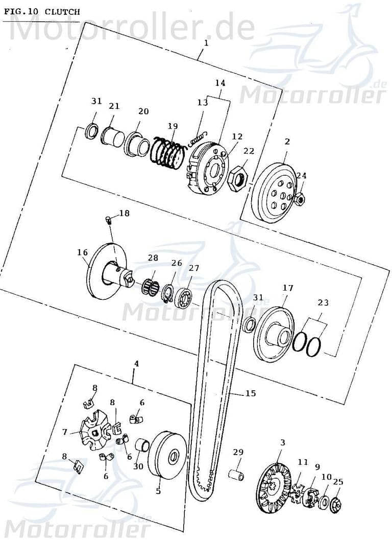 Bando Keilriemen 747x16x28mm Adly AT 50 PT 23100-110-000 Motorroller.de Antriebsriemen Treibriemen V-Belt Keil-Riemen Variomatik-Riemen Vario-Riemen