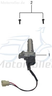 Eppella Eppella Scoody 20 Schlosssatz 50ccm elektro ZW-J-01 Motorroller.de Schloss-Set Zünd-Schloss Guewer