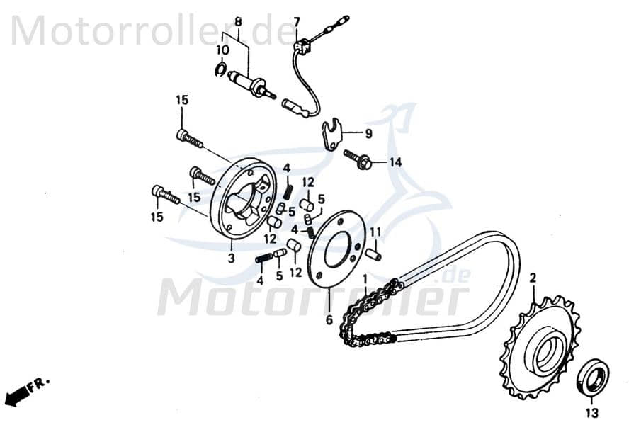 Chunlan Chopper Simmerring 125ccm 4Takt 244FM.04.03.02 Motorroller.de 22x31x5mm Simmering Wellendichtring Abdichtring Dichtringe Radialdichtring Moped
