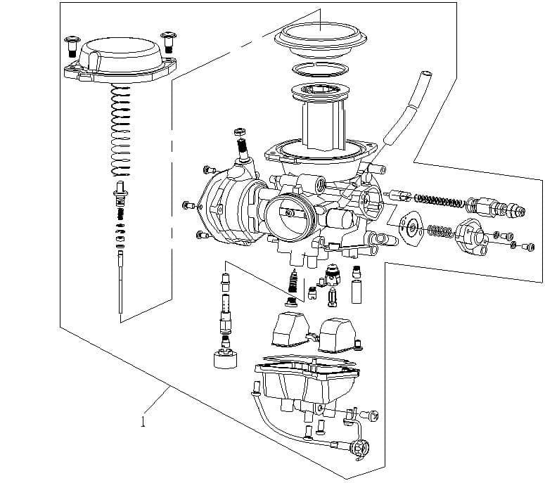 SMC Leerlaufdüse Vergaser-Düse Nebendüse CFMoto-0180-100018 Motorroller.de Vergaserdüse Nebenluftdüse Einstelldüse Nebenluft-Düse Leerlauf-Düse