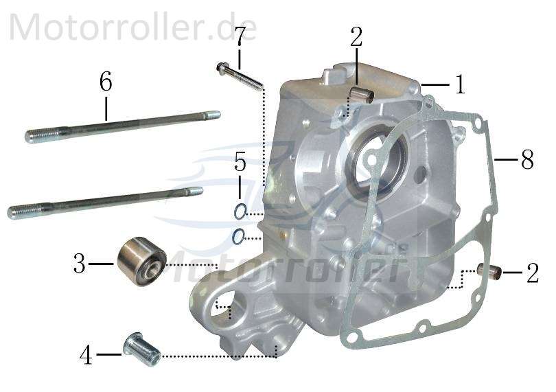 Dichtung Kurbelgehäuse mitte 4Takt 50ccm YYGY0500606