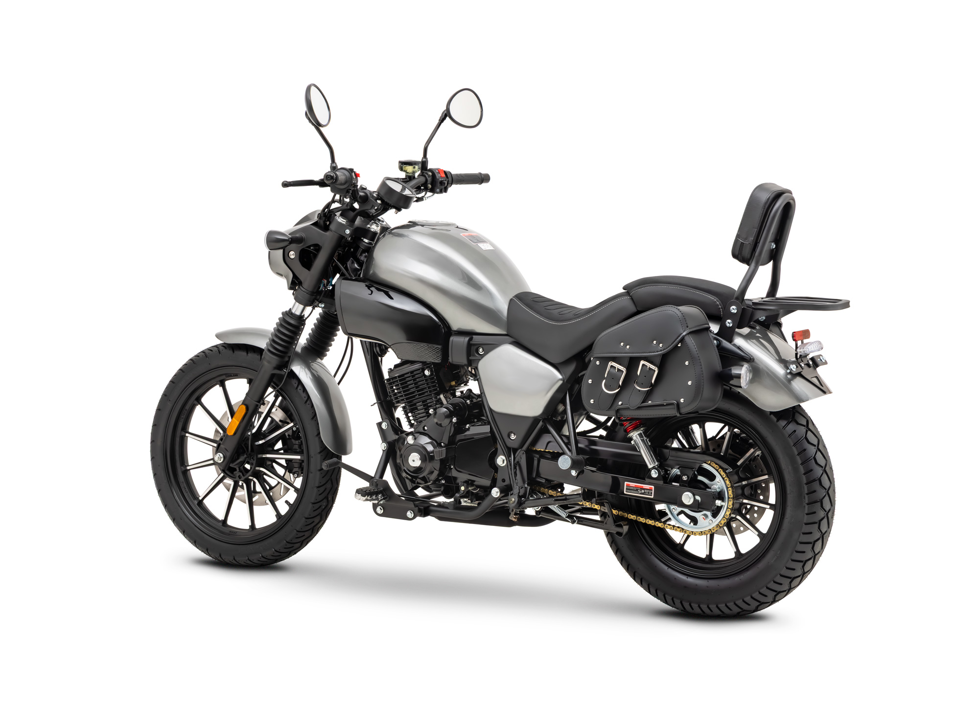 Motorrad Fighter 125 S-RS grau 90 km/h Euro 5+ Schaltmoped Chopper 125ccm 4 Takt Leichtkraftrad Krad Kraftrad