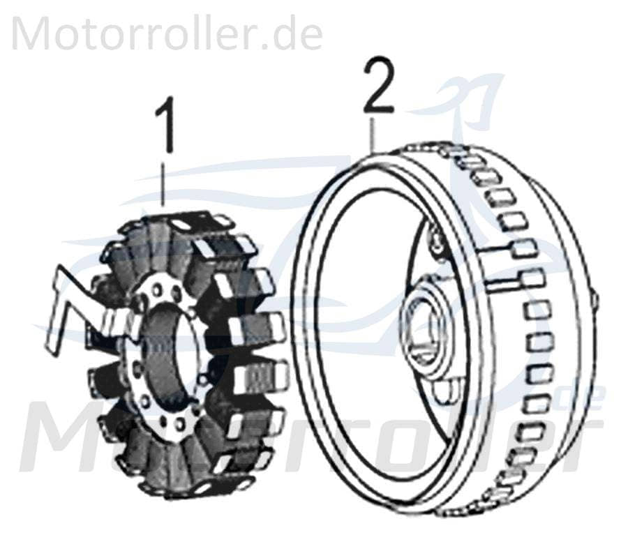 Jonway Insignio 250 DD Lichtmaschine 250ccm 4Takt 750621 Motorroller.de Stator Ankerplatte Anker-Platte Stromerzeuger Strom-Generator Licht-Maschine