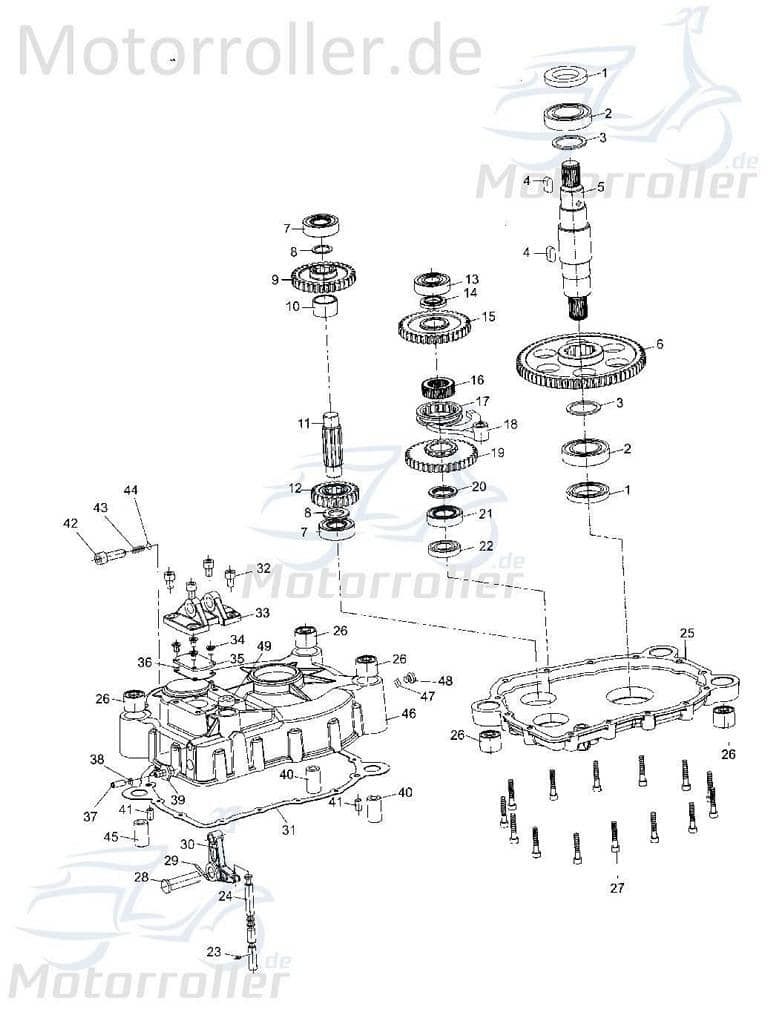 Sperrkeil Rückwärtsgang Differential Tongjian 250ccm 4Takt Motorroller.de 250ccm-4Takt Buggy Strassenbuggy 250 I+II Ersatzteil Service Inpektion
