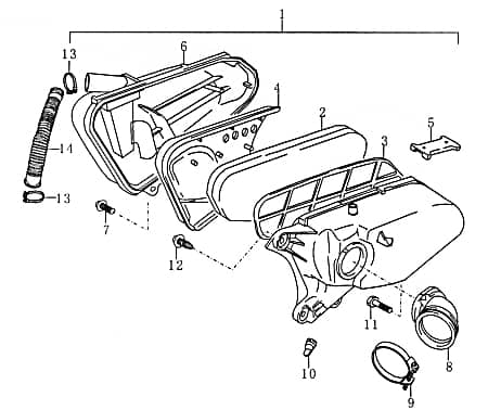 Kreidler Florett RMC-E 50 Klemmschelle 50ccm 2Takt FIG13-13 Motorroller.de Halter Halteclip Klemme 50ccm-2Takt Motorrad Otto Versand Rex RS400 Moped