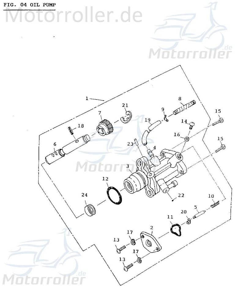 Ölpumpe Automatik 2Takt 50ccm Oil-Pumpe YYGY0500-1101-A
