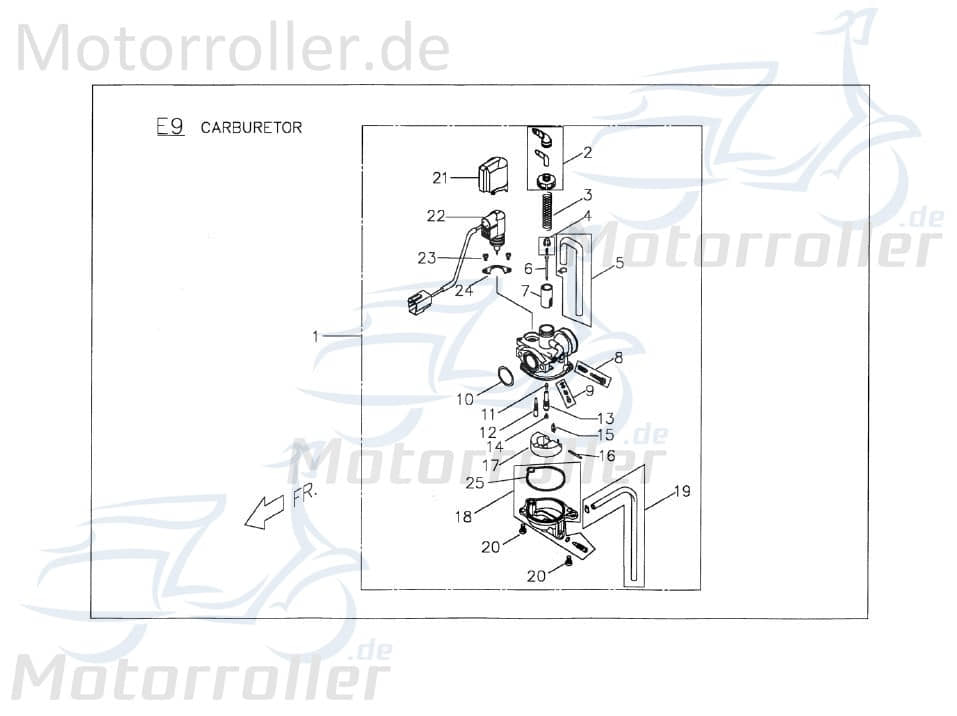 PGO Startautomatik Choke T-Rex 110 Kaltstarter 110ccm 2Takt Motorroller.de Kaltstartautomatik Kaltstartventil Kaltstarteinrichtung Kolbenstarter