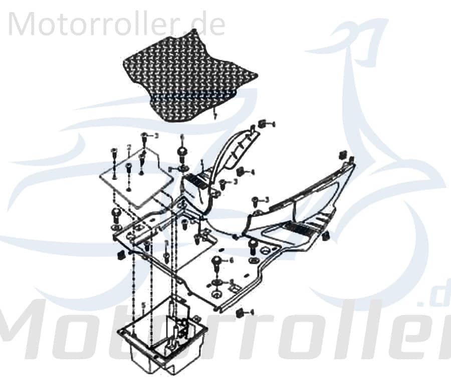 Batteriebox Fussbrett Motorroller Rex RS600 89766
