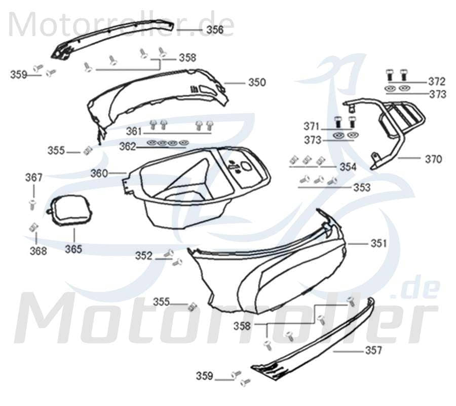 Kreidler Flory 50 125 Classic Heckverkleidung rechts schwarz 741106 Motorroller.de Seitenverkleidung Seitenabdeckung Heckabdeckung Original Ersatzteil