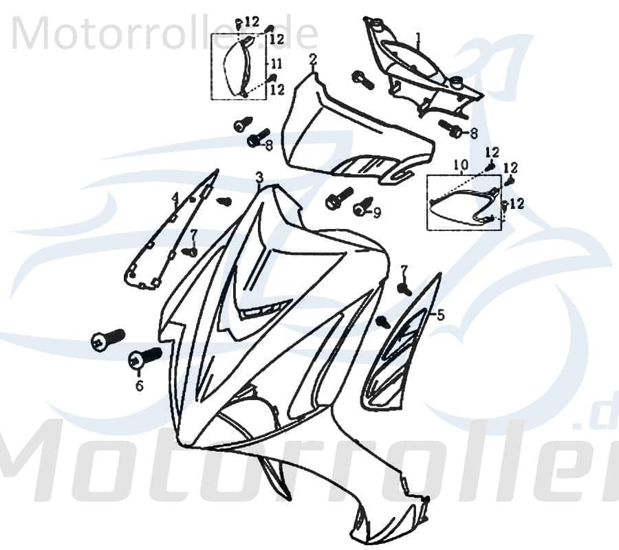 Kreidler Florett RMC-F 50 125 Tachometerverkleidung silber 81835 Motorroller.de Lenkerverkleidung Armaturenverkleidung Instrumentenverkleidung