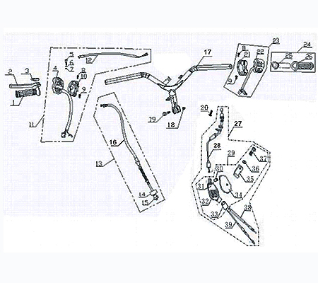 Barossa Cheetah 250 Bremslichtschalter 250ccm 4Takt Q0F-27771-00-00 Motorroller.de links rechts oben Bremsschalter Stop-Schalter Bremslicht-Schalter