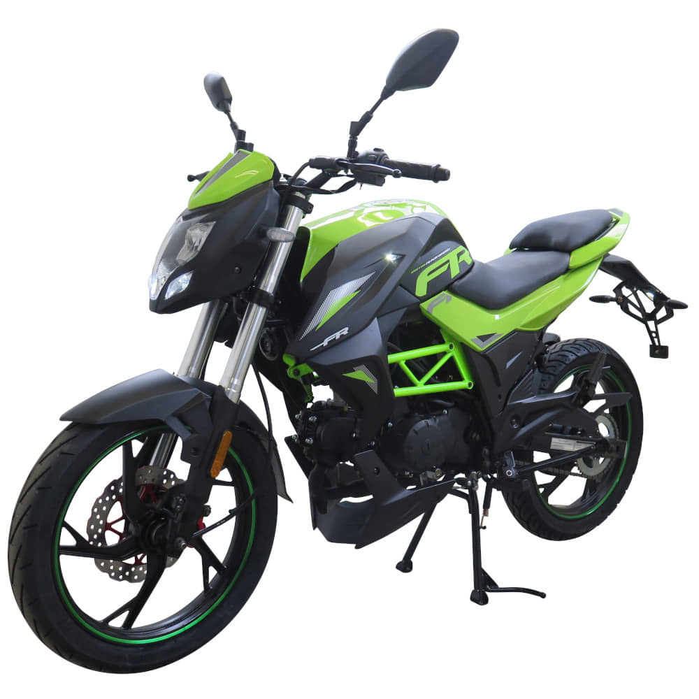 Motorrad Fighter 50 FR-S grün 45 km/h Euro 5 Schaltmoped Mokick 50ccm 4 Takt Kleinkraftrad Krad