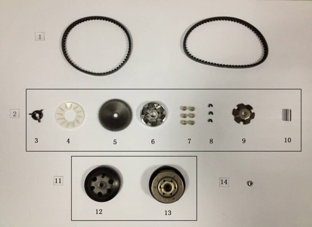 AGM GMX 460 Retro Classic Keilriemen 50ccm 4Takt 23100-SQ5A-9000 Motorroller.de 669x18,1 Gates Antriebsriemen Treibriemen V-Belt Keil-Riemen