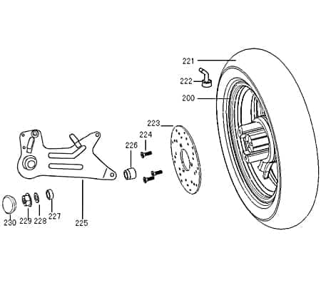 Unterlegscheibe 16mm Hinterrad Motorrad 740208