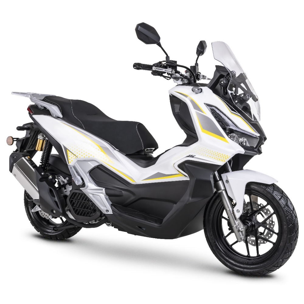 Motorroller Fighter 125 XT-R weiß Euro 5 100 km/h Scooter Roller Leichtkraftrad 125er