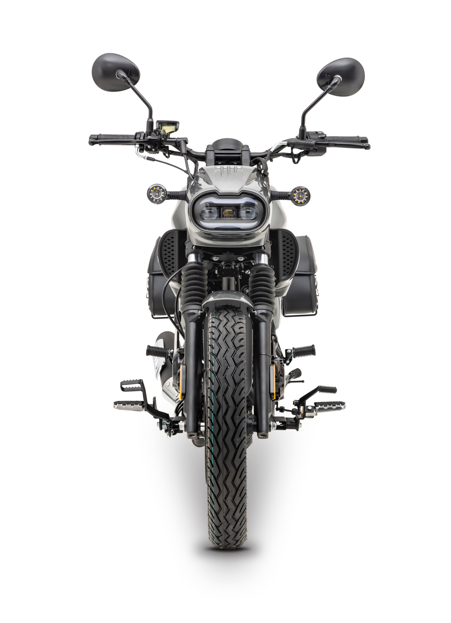 Motorrad Fighter 125 S-RS grau 90 km/h Euro 5+ Schaltmoped Chopper 125ccm 4 Takt Leichtkraftrad Krad Kraftrad