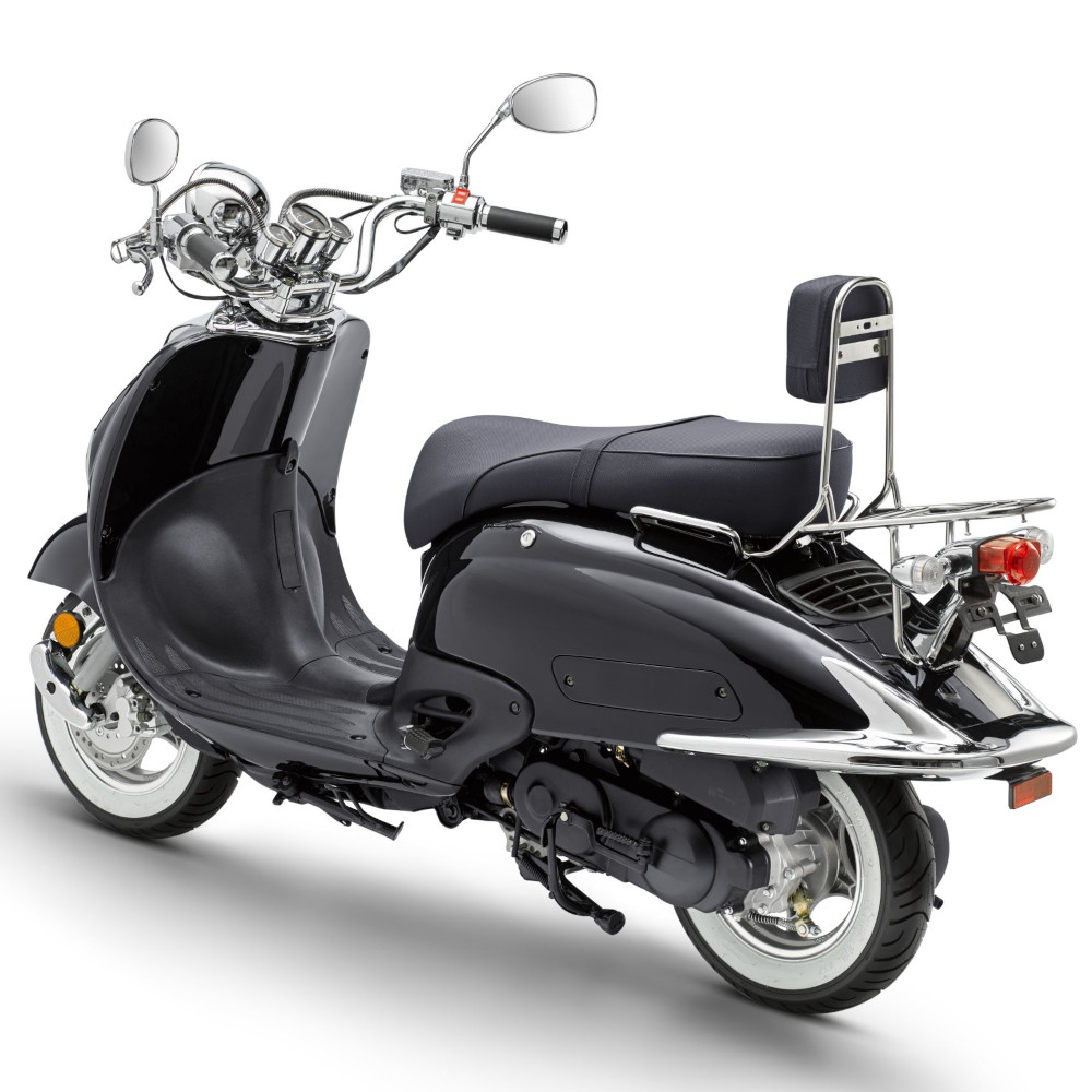 Motorroller GMX 470 Retro Classic C-125 schwarz Euro 5+ Scooter Roller Leichtkraftrad