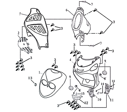 AGM GMX 550 Kabel Positionsleuchte Roller 50ccm 4Takt 700648 Motorroller.de Standlicht 139QMB Scooter Jonway Rex RS500 Ersatzteil Service Inpektion