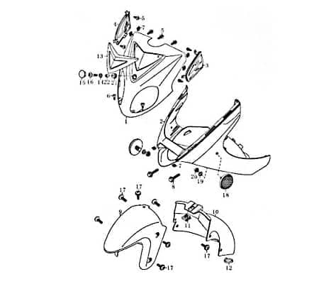 Dekorsatz vorn komplett CAPRIOLO 125 Aufkleber 85169