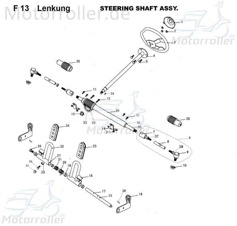 Tongjian Kinderbuggy Spurstangenkopf 6.000.181 Spurstangengelenk Eppella ECM Wangye Kasea TBM Minibuggy