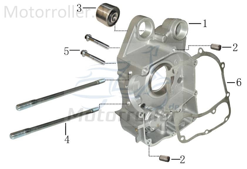 ECM Eppella Eppella 125 Stehbolzen 125ccm 4Takt FIG.-E08-NO.-07 Motorroller.de M8x195,5mm Gewindestange Gewinde-Stange Gewindebolzen Stiftschraube