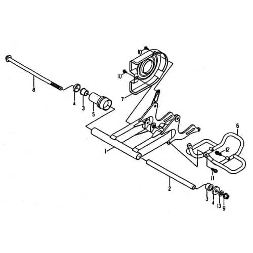 Rex Quad 50 Kettenführung ATV 50ccm 2Takt 99641 Motorroller.de Kettenführungselement Minarelli liegend SMC UTV Ersatzteil Service Inpektion