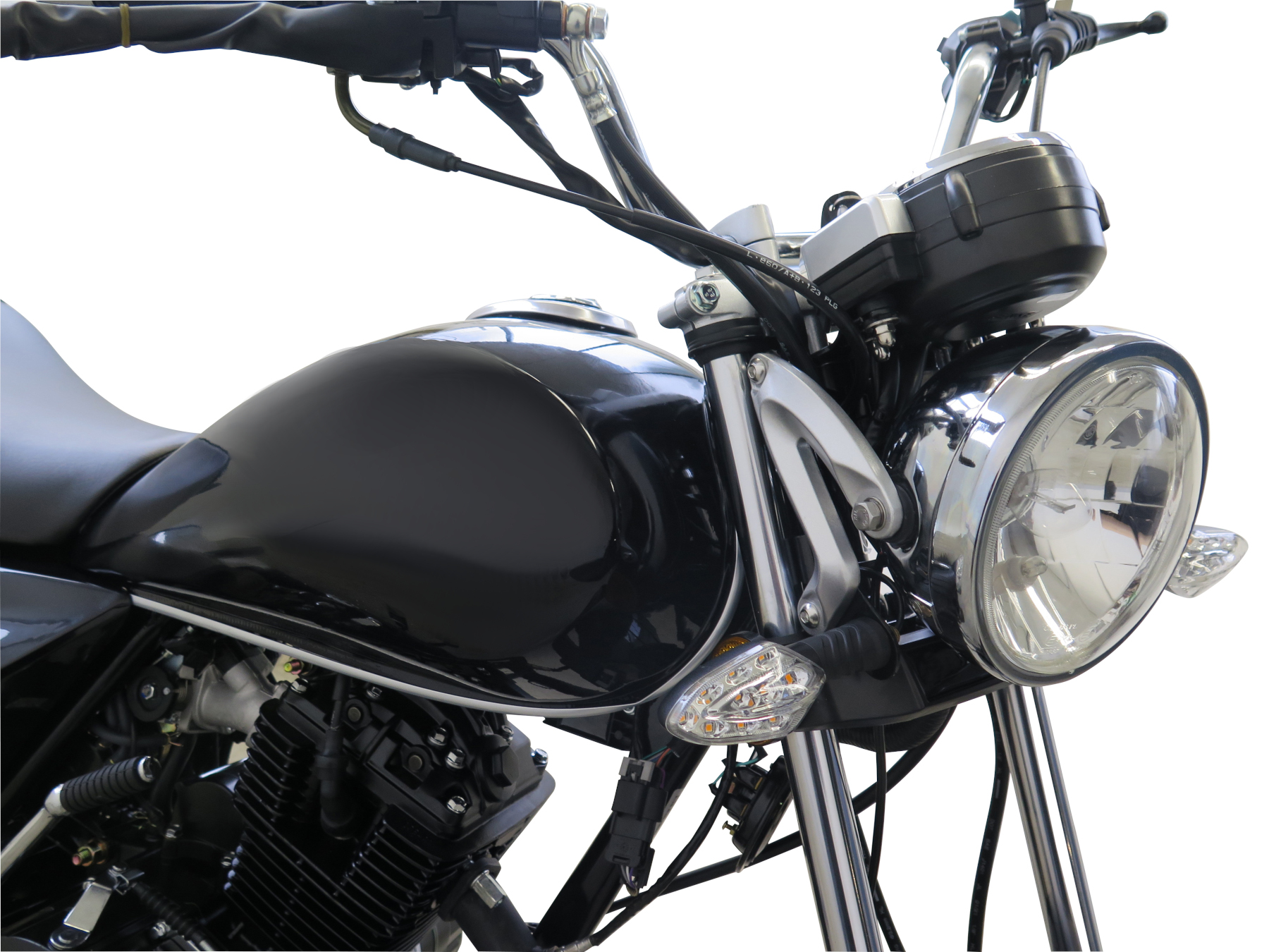 Motorrad Fighter 125 C-S schwarz matt 90 km/h Euro 5+ Schaltmoped Chopper 125ccm 4 Takt Leichtkraftrad Krad Kraftrad