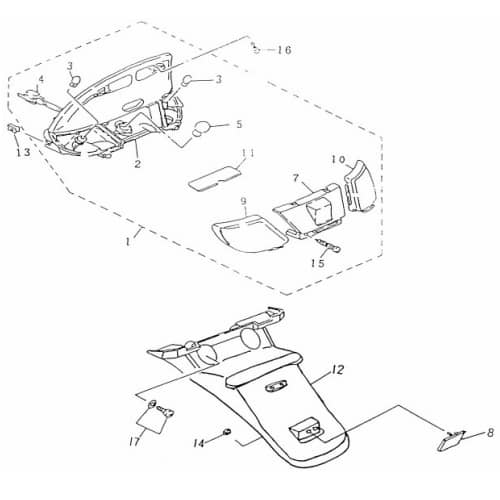 SMC Reflektor rot hinten Barossa Cheetah 250 ATV 250ccm 4Takt Motorroller.de Strahler Rückstrahler Seitenreflektor 50ccm-2Takt Quad Rexy 50 UTV