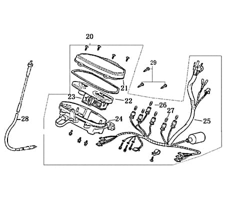 Kreidler MONZA 50 Race Urban Tachometer 50ccm 4Takt 37200-KY7-E000 Motorroller.de Geschwindigkeitsmesser Geschwindigkeitsanzeige Speedometer Scooter