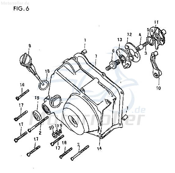 Jincheng JC 50 Monkey Repl. Unterlegscheibe 50ccm 4Takt 130014 Motorroller.de Distanzhalter U-Scheibe Washer Beilagscheibe Ausgleichsscheibe Scooter