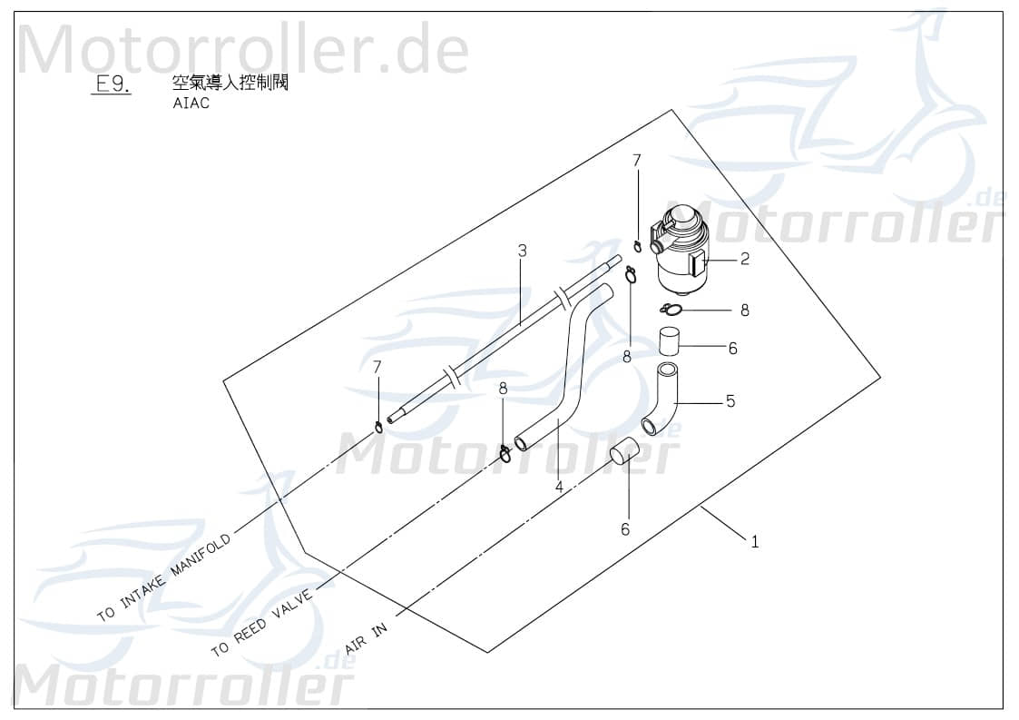 PGO Unterdruckleitung A Bugrider 250 Saugschlauch Buggy B72862410002 Motorroller.de Saugleitung Ansaugleitung Ersatzteil Service Inpektion