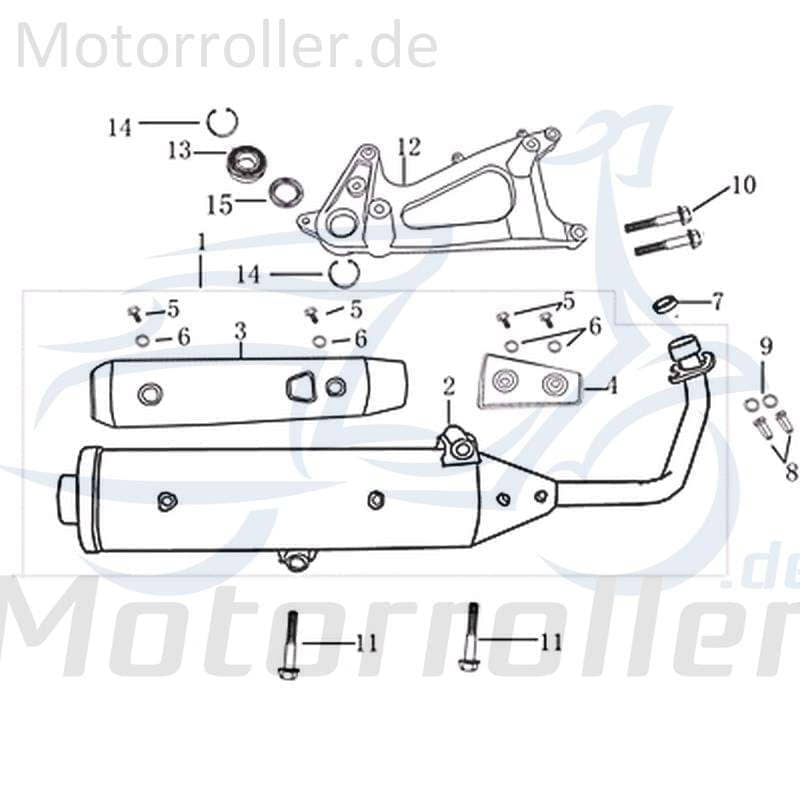 Spannring 47 Auspuffhalter 702260 Motorroller.de Seegerring Clip Befestigung Halterung Scooter