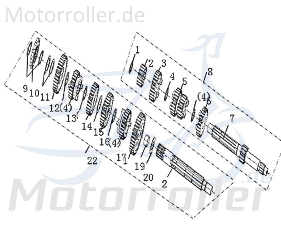 CPI SX 50 Supercross Antriebswelle Motorrad 50ccm 2Takt 1E40MB.05.01 Motorroller.de Antriebsachse Ausgangswelle Getriebewelle Hauptwelle
