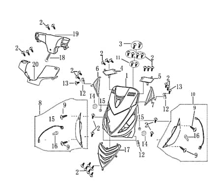 Bundschraube M6x25mm Rex JIGGER 50 City Roller 50ccm 4Takt Motorroller.de Maschinenschraube Flanschschraube Flansch-Schraube Maschinen-Schraube